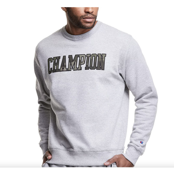 #44 NWT | Champion | Men's Powerblend Crewneck Sweatshirt | Light Gray | Large - Picture 1 of 9
